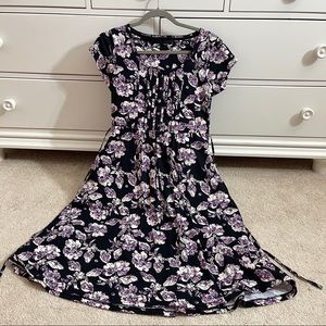 M&Co short sleeves tie waist baby doll dress